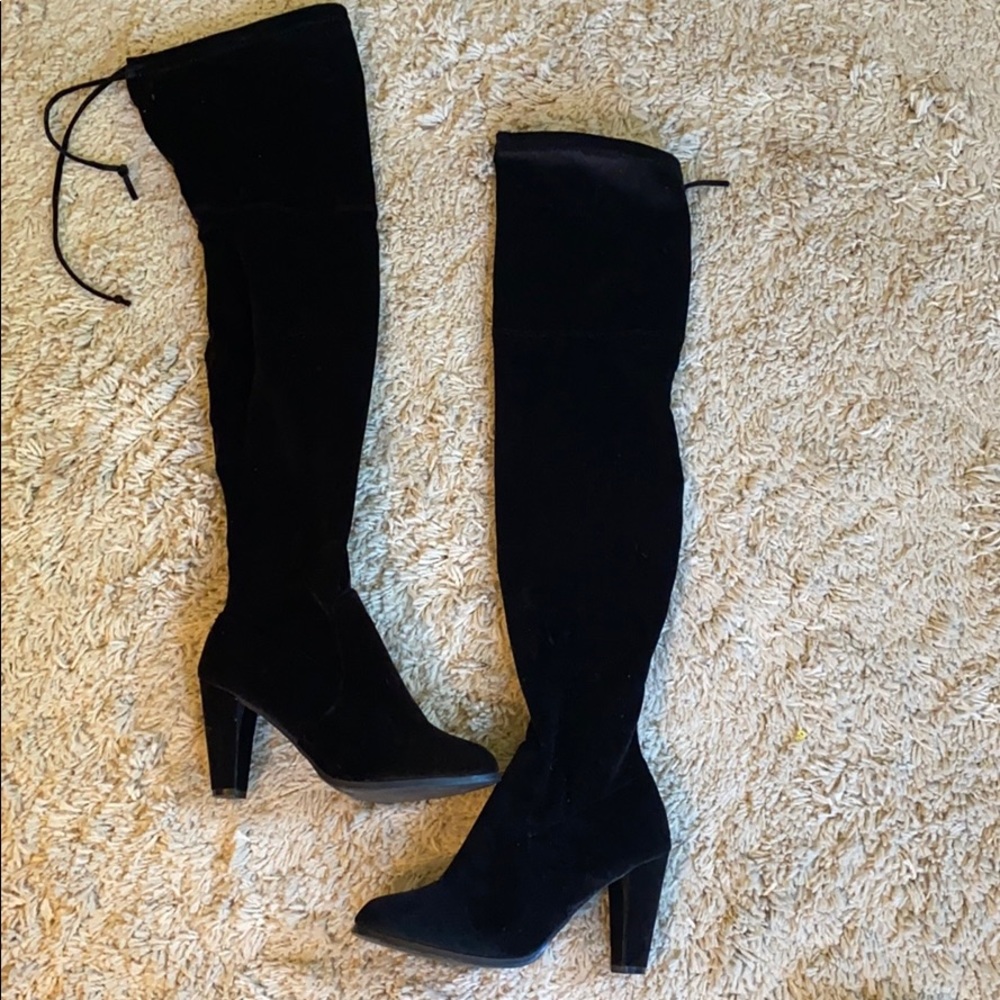 Catherine Malandrino thigh high velvet booties
